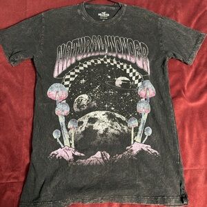 Hollister Black Graphic Tee for Women